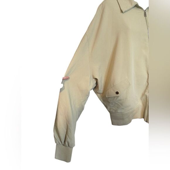 WeWoreWhat Twill Bomber Jacket in Oat - Picture 7 of 13